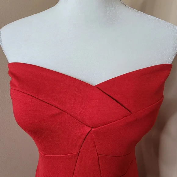 MNG by Mango Red Strapless Dress Size M - NWT - Picture 3 of 8